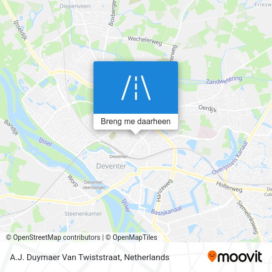 A.J. Duymaer Van Twiststraat kaart