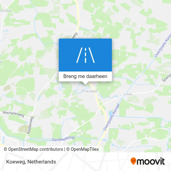 Koeweg kaart