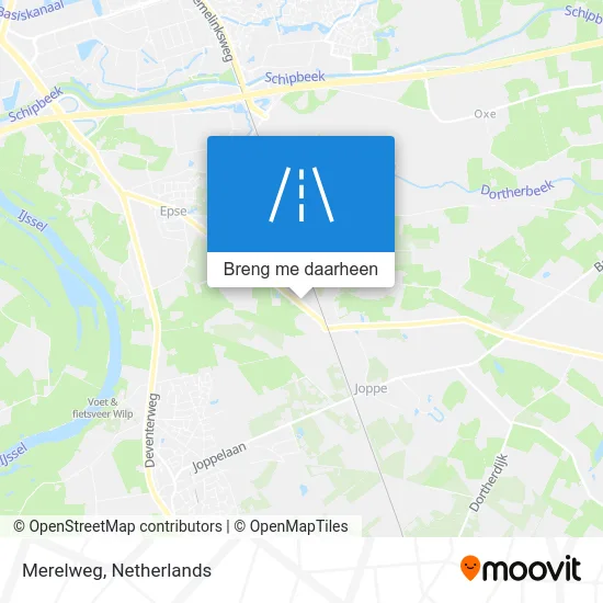 Merelweg kaart