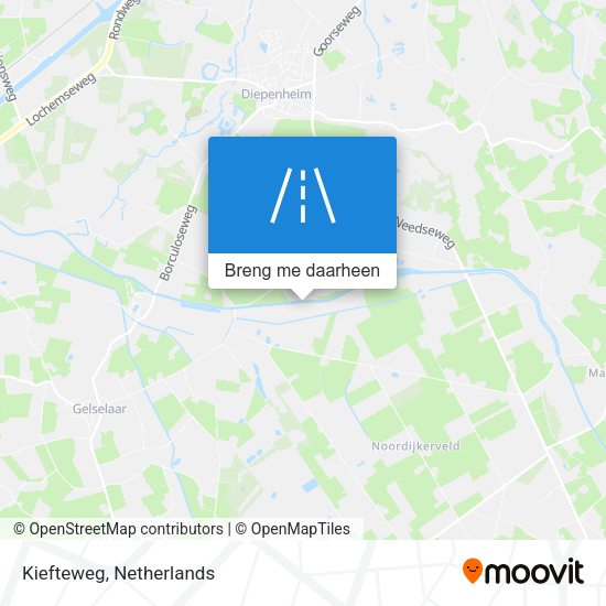 Kiefteweg kaart