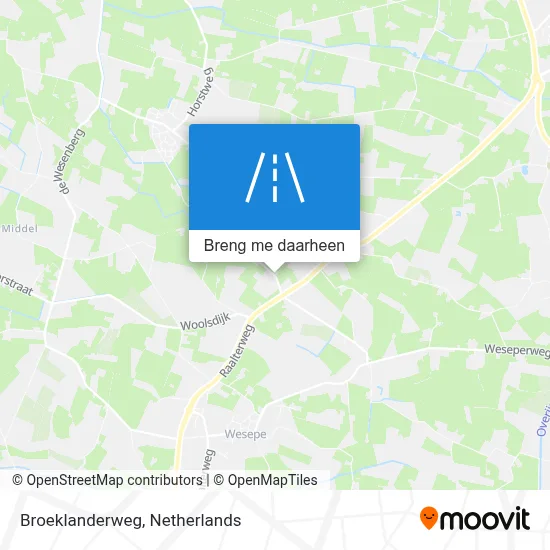Broeklanderweg kaart
