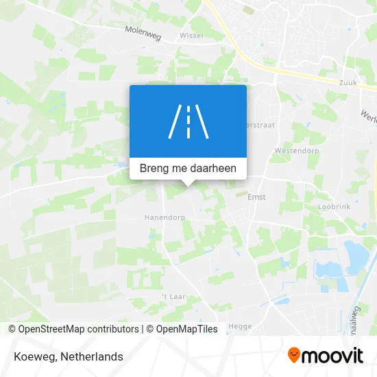 Koeweg kaart