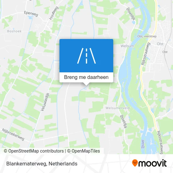 Blankematerweg kaart
