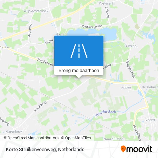 Korte Struikenveenweg kaart