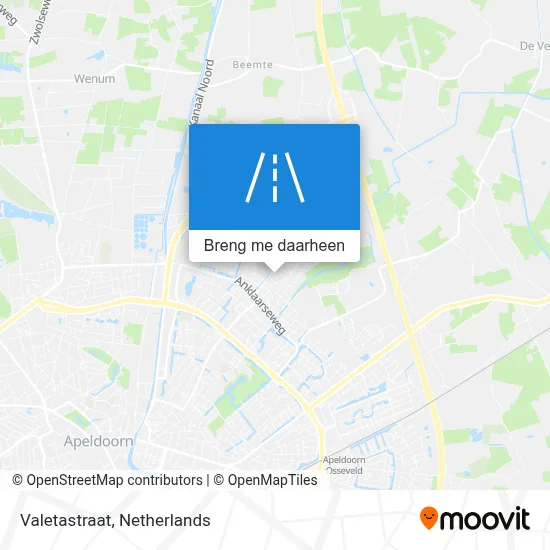 Valetastraat kaart