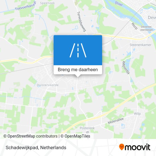 Schadewijkpad kaart