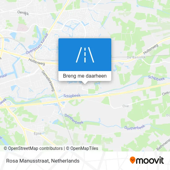 Rosa Manusstraat kaart