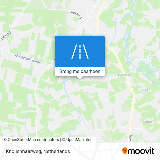 Knollenhaarweg kaart