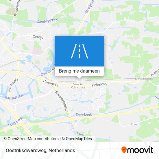 Oostriksdwarsweg kaart