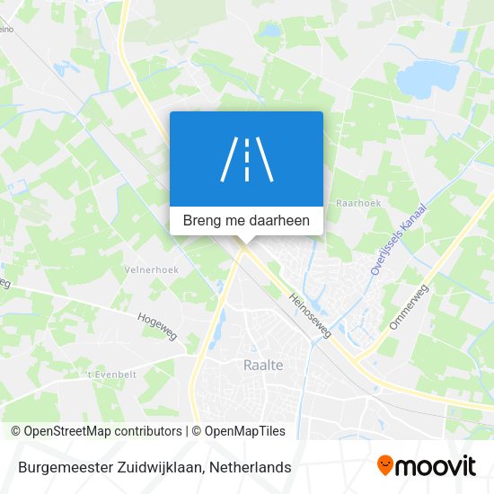 Burgemeester Zuidwijklaan kaart