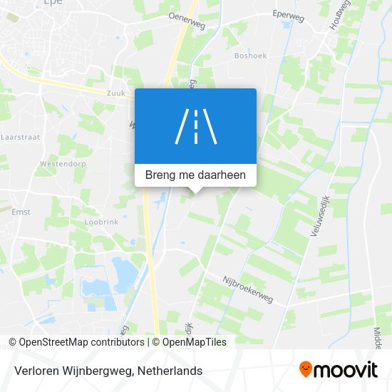 Verloren Wijnbergweg kaart