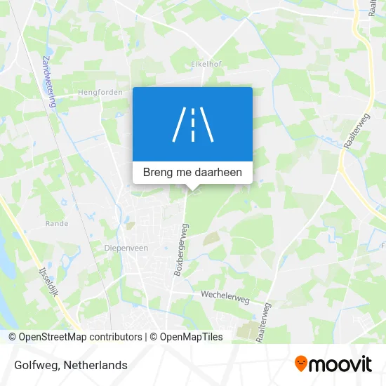 Golfweg kaart