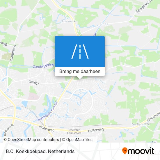 B.C. Koekkoekpad kaart