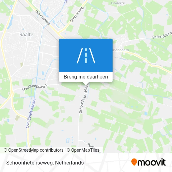 Schoonhetenseweg kaart