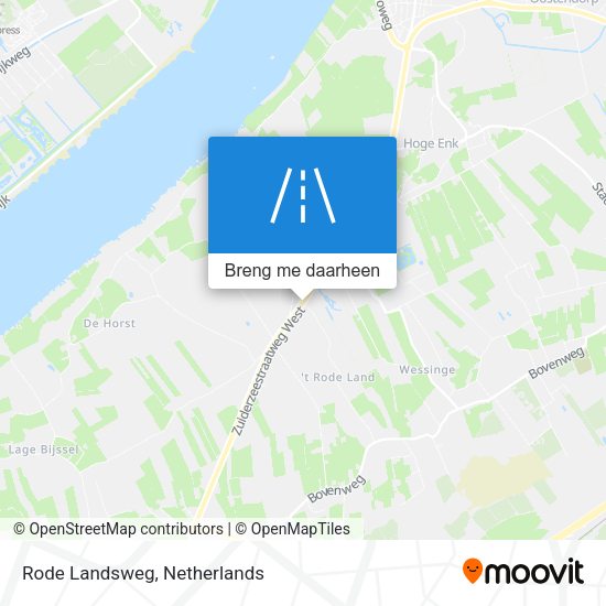 Rode Landsweg kaart