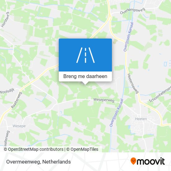 Overmeenweg kaart