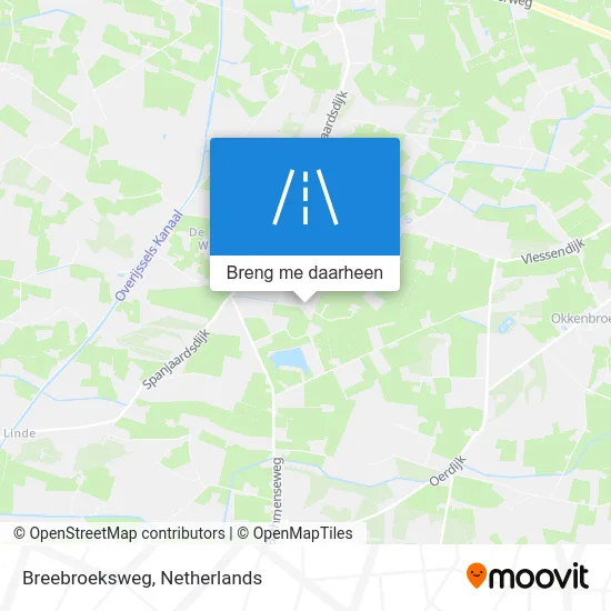 Breebroeksweg kaart