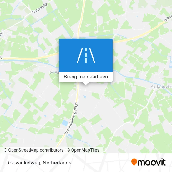 Roowinkelweg kaart