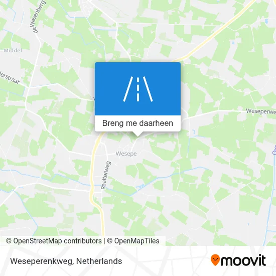 Weseperenkweg kaart