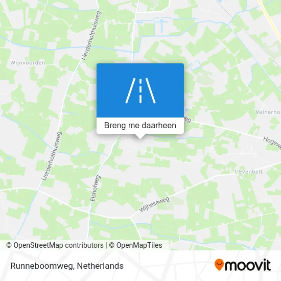 Runneboomweg kaart