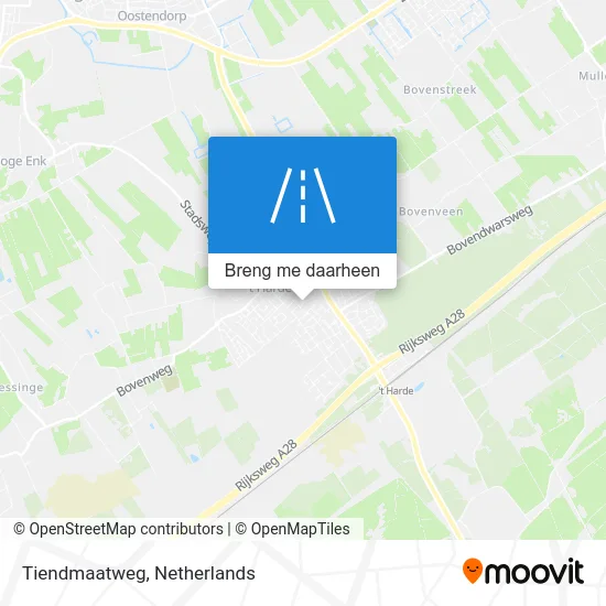 Tiendmaatweg kaart