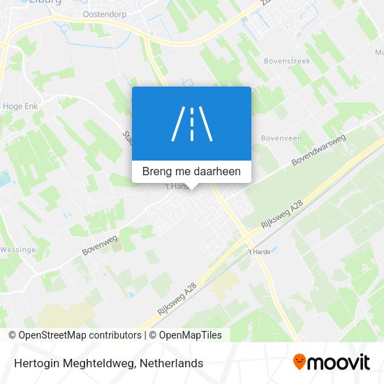 Hertogin Meghteldweg kaart