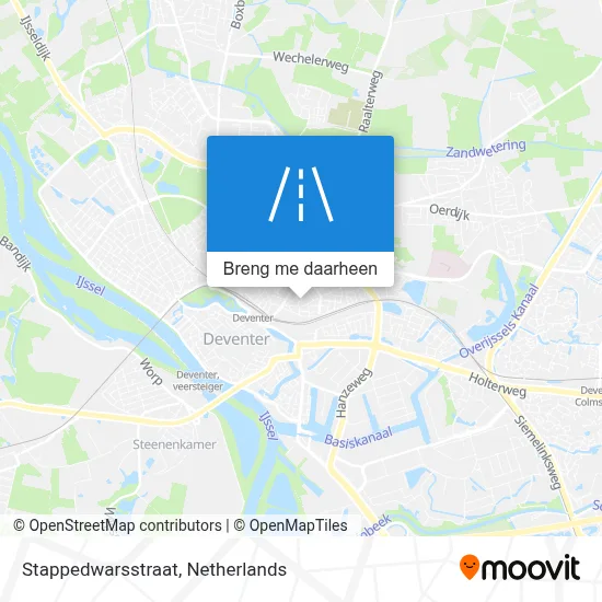 Stappedwarsstraat kaart