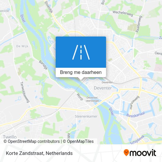 Korte Zandstraat kaart
