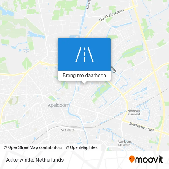 Akkerwinde kaart