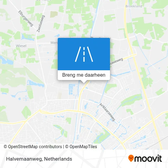 Halvemaanweg kaart