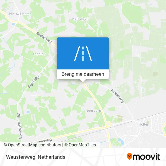 Weustenweg kaart