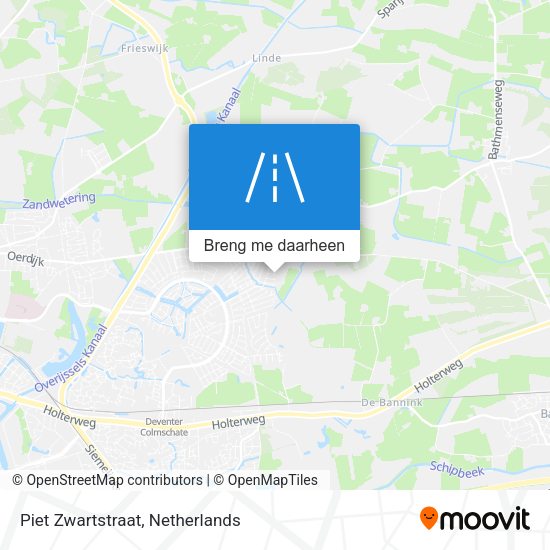 Piet Zwartstraat kaart