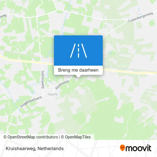 Kruishaarweg kaart