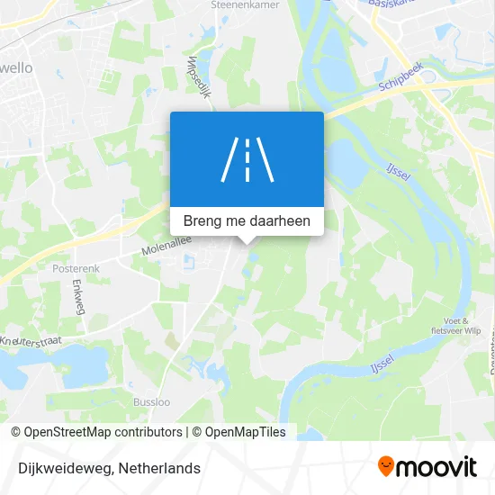 Dijkweideweg kaart