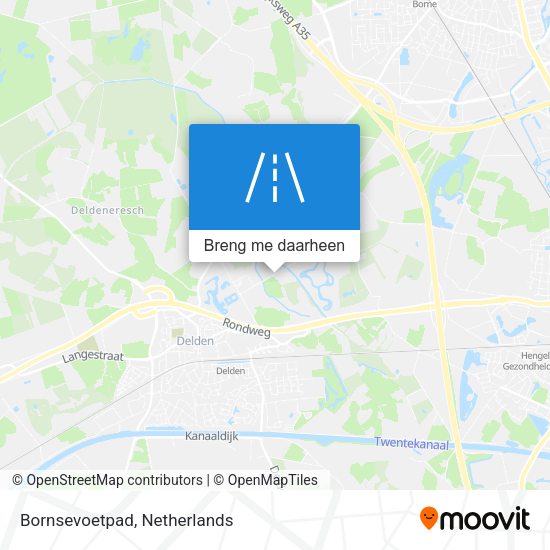 Bornsevoetpad kaart