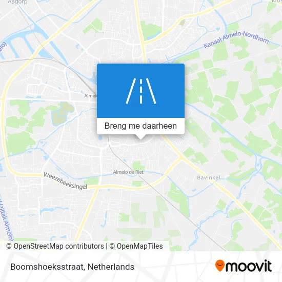 Boomshoeksstraat kaart