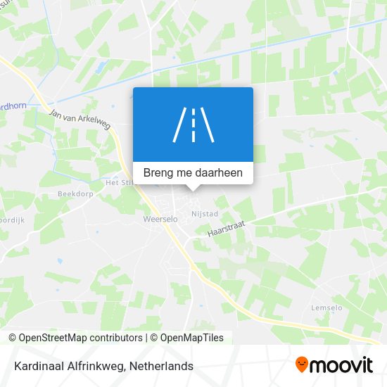Kardinaal Alfrinkweg kaart