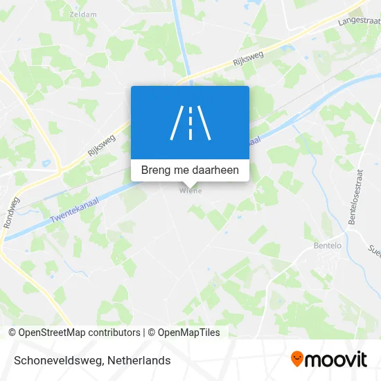Schoneveldsweg kaart