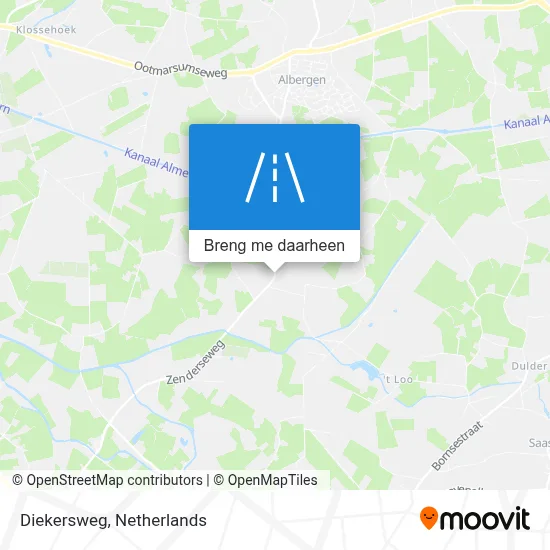 Diekersweg kaart