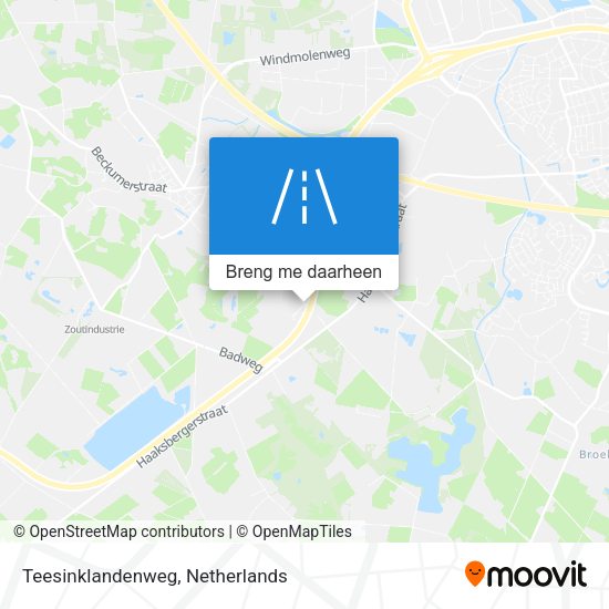 Teesinklandenweg kaart