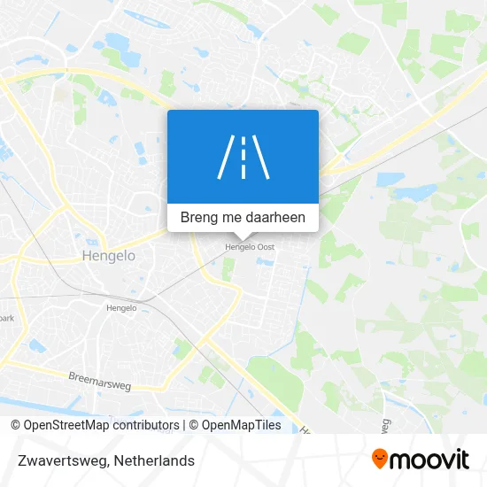 Zwavertsweg kaart