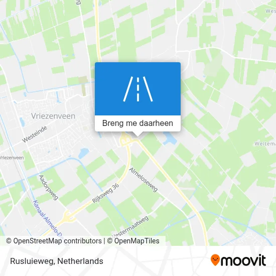 Rusluieweg kaart