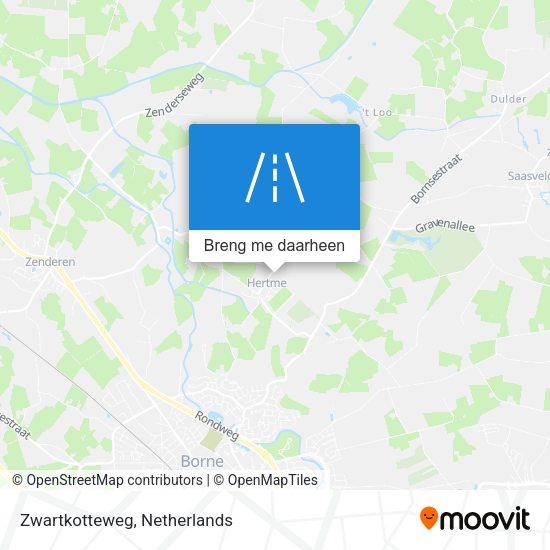 Zwartkotteweg kaart