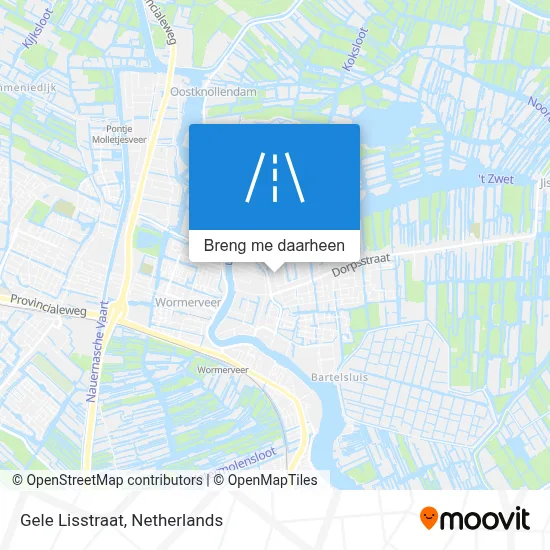 Gele Lisstraat kaart