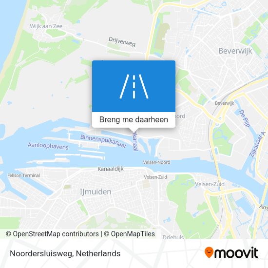 Noordersluisweg kaart