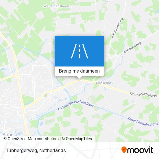 Tubbergerweg kaart