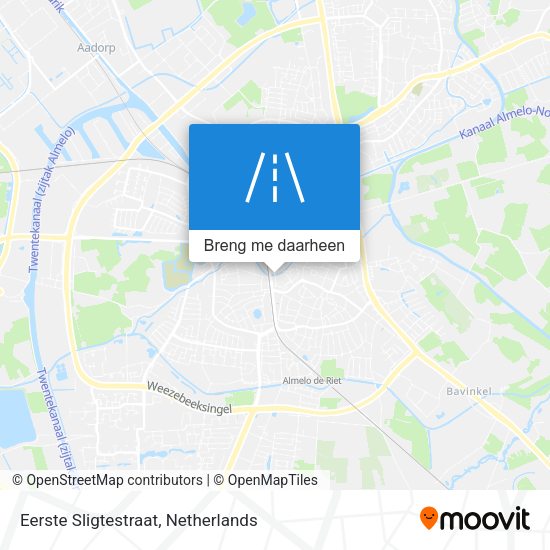Eerste Sligtestraat kaart