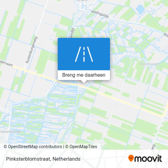 Pinksterblomstraat kaart