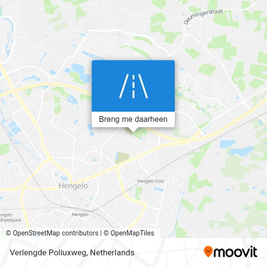 Verlengde Polluxweg kaart