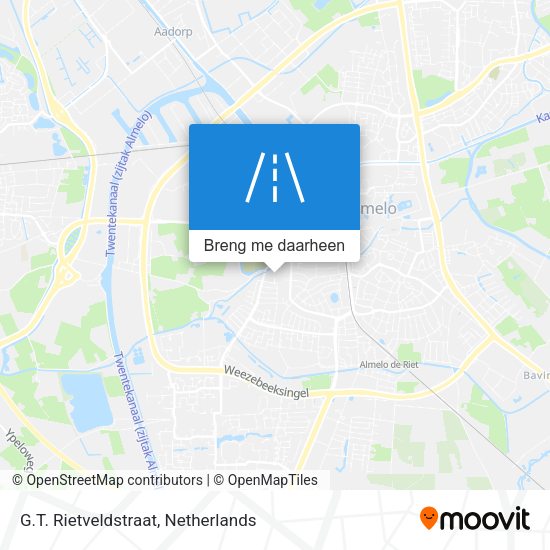 G.T. Rietveldstraat kaart